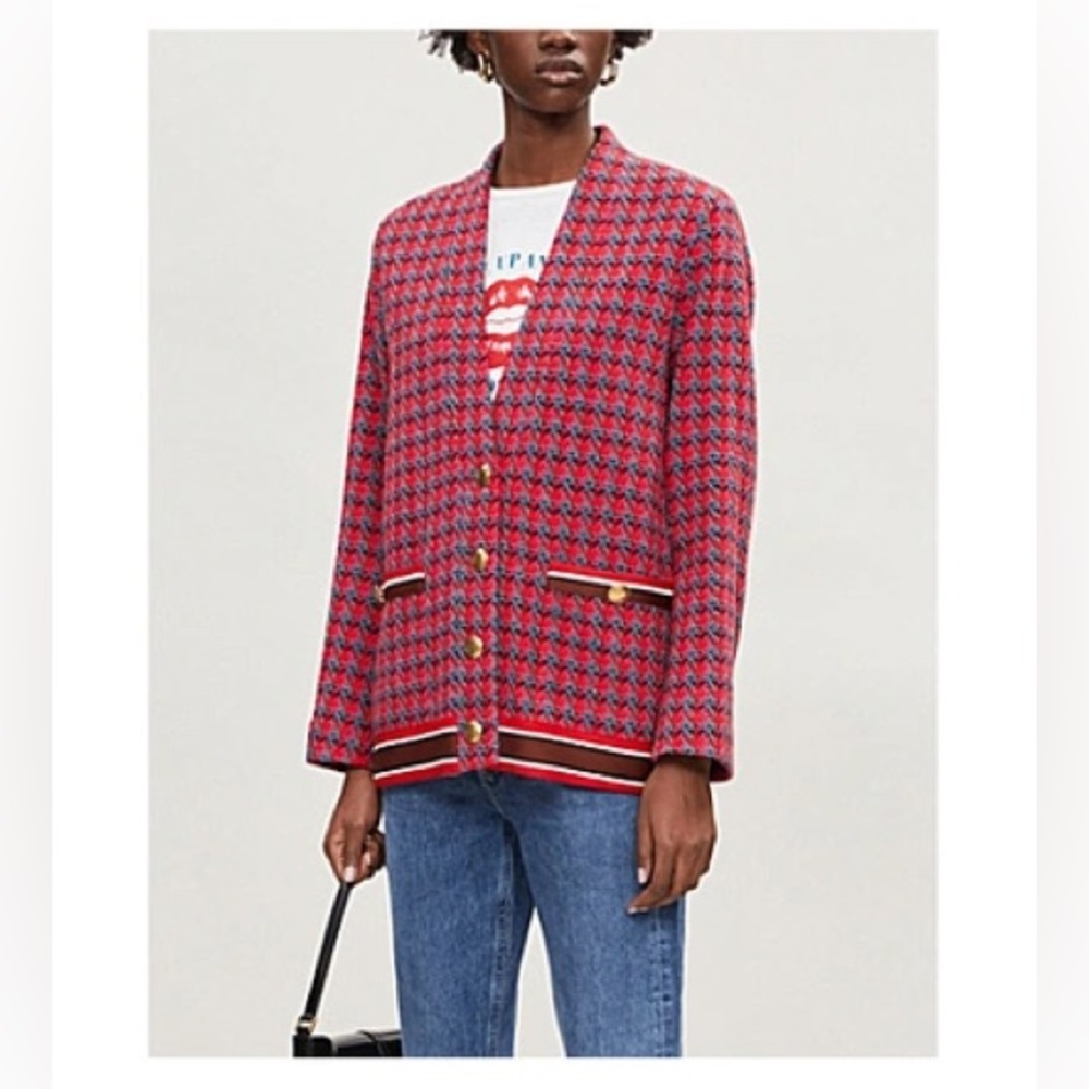 NWOT Sandro Sheni Wool & Cotton Blend Jacket